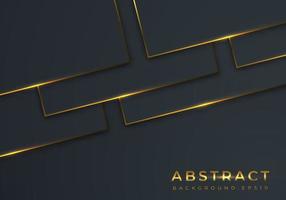 Modern Black Abstract Golden Line Layer decoration On Dark Background with Copy Space for Text vector