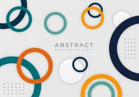 Abstract Geometric Circle Ring Color Shape Background with Copy Space for Text vector