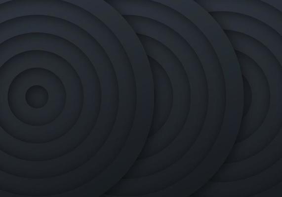 Black Premium Abstract Dark Geometric Circle Background with Copy Space for Text