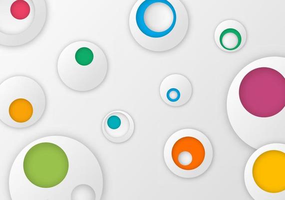 Abstract Colorful Circle Shape Background with Copy Space for Text