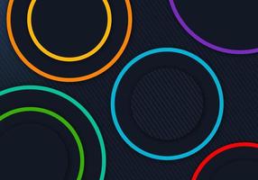 3D Circle Dynamic Shape Dimension Layers Geometric Background with Colorful Line vector