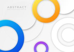 Abstract Geometric Circle Ring Color Shape Background with Copy Space for Text vector