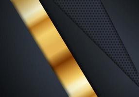 capas superpuestas geométricas negras premium abstractas textura efecto dorado estilo de lujo sobre fondo oscuro con espacio de copia vector