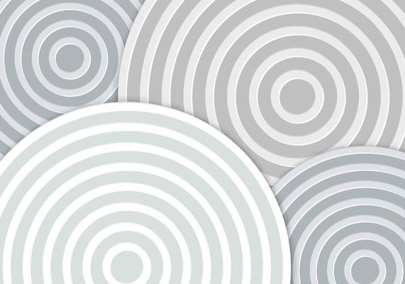 Circle Line on Layers White Background with Copy Space for Text