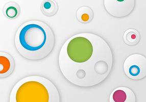 Abstract Colorful Circle Shape Background with Copy Space for Text vector