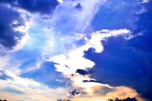 Blue sky background and white clouds soft focus. blue sky cloudsfor background.Natural background. photo