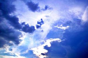 Blue sky background and white clouds soft focus. blue sky cloudsfor background.Natural background. photo