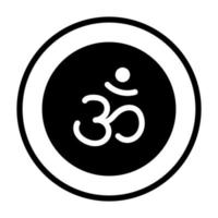 om vector glyph icon. Hindu festival, Hindu celebration icon,