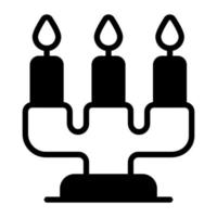 candles vector glyph icon. Hindu festival, Hindu celebration icon,