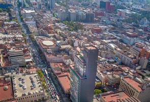 méjico, vista panorámica del horizonte del centro histórico de la ciudad de méxico desde la torre torre latinoamericana foto