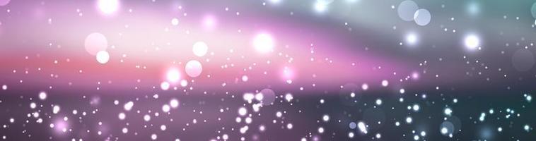 Panoramic light holiday decoration concept. Beautiful bokeh abstract shiny light and glitter for christmas background photo