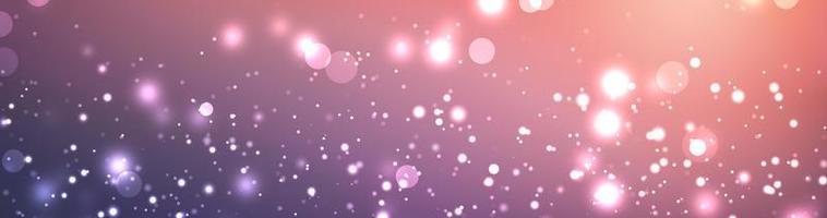 Panoramic light holiday decoration concept. Beautiful bokeh abstract shiny light and glitter for christmas background photo