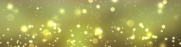 Panoramic light holiday decoration concept. Beautiful bokeh abstract shiny light and glitter for christmas background photo