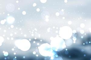 Beautiful bokeh christmas winter blurred background. New year Winter art design, beautiful bokeh circles, copy space, banner format. photo