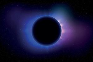 Space background with total solar eclipse vector