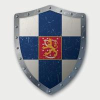 Old Shield with Flag vector