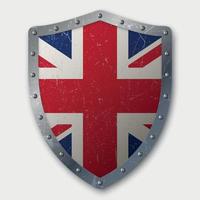 Old Shield with Flag vector