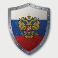 Old Shield with Flag vector