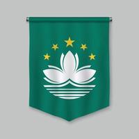 pennant with flag vector