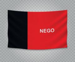 bandera colgante realista vector