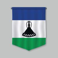 pennant with flag vector