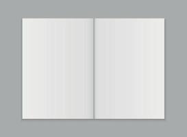 Blank open magazine template vector