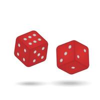 game dice isolated vector