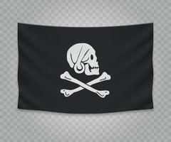 Realistic hanging flag vector