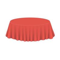 round Tablecloth on table vector