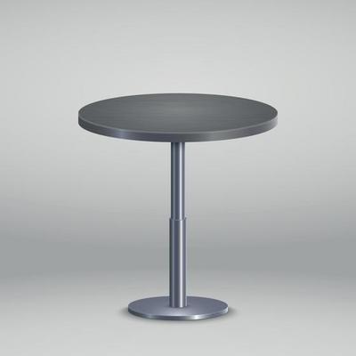 Round table with wooden plate