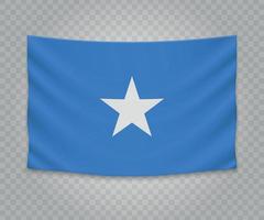 Realistic hanging flag vector