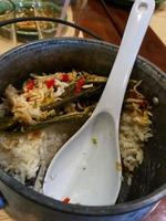 Nasi liwet, Sundanese specialty rice in the form of rice mixed with various kinds of herbs and spices, photo