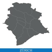 High Quality map of city in Switzerland vector