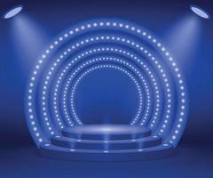 Stage with lights vector