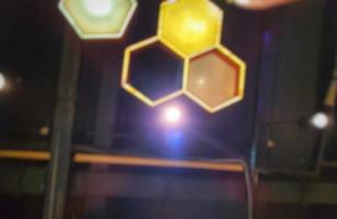 Blur photo of hexagon lights.
