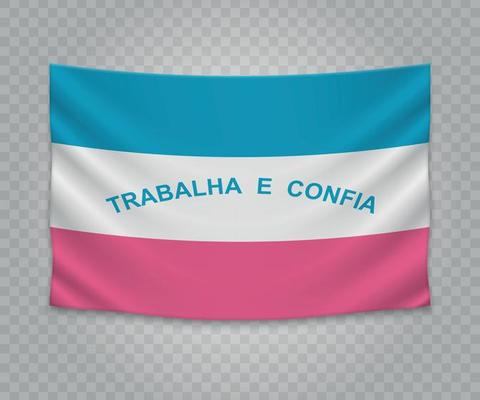 Realistic hanging flag