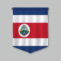 pennant with flag vector