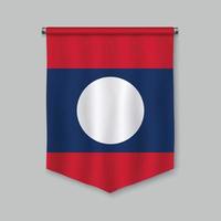 pennant with flag vector