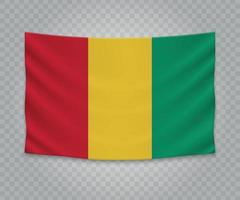 Realistic hanging flag vector