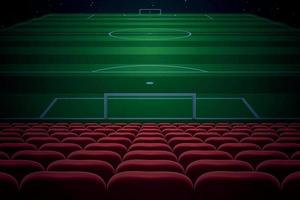 Rows of red seats vector