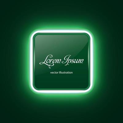 neon square banner