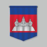 pennant with flag vector