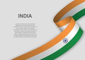 waving flag. Template for independence day vector