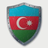 Old Shield with Flag vector