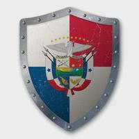 Old Shield with Flag vector