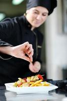 chef preparing meal photo