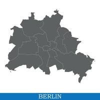 High Quality map city of Germany vector