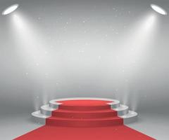 Stage with lights for awards ceremony vector