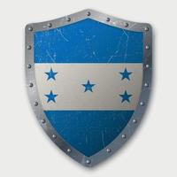 Old Shield with Flag vector