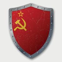 Old Shield with Flag vector